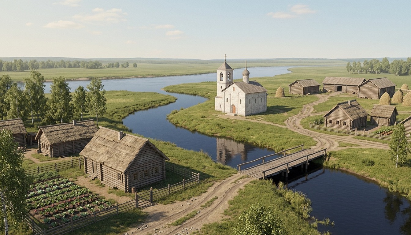 Село Никольское, Коровий Враг тож, с храмом Николы чудотворца; первое упоминание — 1584 год.